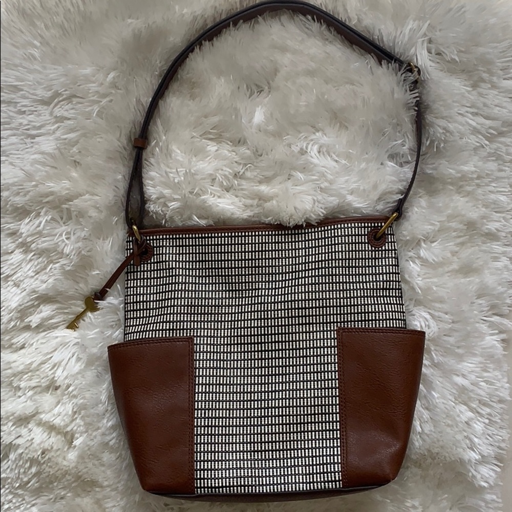 Fossil Lane Black/White Crossbody